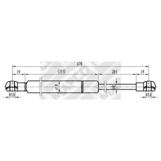 91615 MAPCO Газовая пружина, крышка багажник