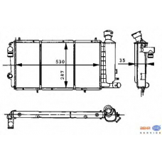 8MK 376 715-371 HELLA Радиатор, охлаждение двигателя