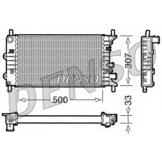 DRM10024 DENSO Радиатор, охлаждение двигателя