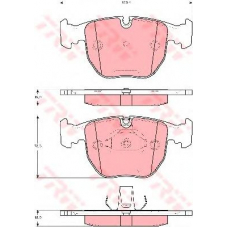 GDB1702 TRW Комплект тормозных колодок, дисковый тормоз