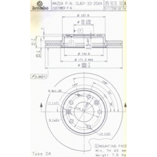 BV 8463 BRECO Тормозной диск