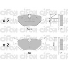 822-642-0 CIFAM Комплект тормозных колодок, дисковый тормоз