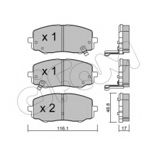 822-912-0 CIFAM Комплект тормозных колодок, дисковый тормоз