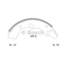 0 986 AB1 513 BOSCH Комплект тормозных колодок