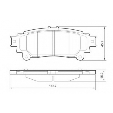 12-1534 E.T.F. Комплект тормозных колодок, дисковый тормоз