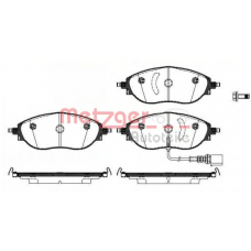 1470.01 METZGER Комплект тормозных колодок, дисковый тормоз