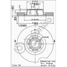 09.8324.11 BREMBO Тормозной диск