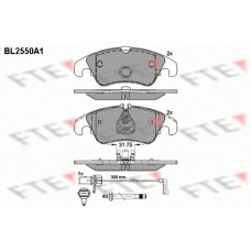 BL2550A1 FTE Комплект тормозных колодок, дисковый тормоз