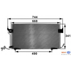 8FC 351 301-281 HELLA Конденсатор, кондиционер