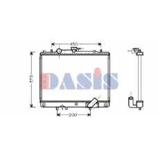 140011N AKS DASIS Радиатор, охлаждение двигателя