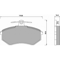 433283 ROULUNDS Disc-brake pad, front