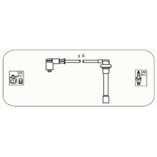 JP102 JANMOR Комплект проводов зажигания