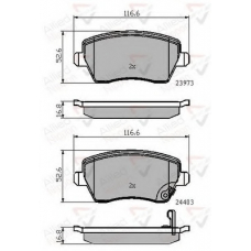 ADB32008 COMLINE Комплект тормозных колодок, дисковый тормоз