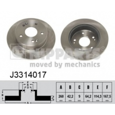 J3314017 NIPPARTS Тормозной диск