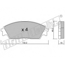 245.0 fri.tech. Комплект тормозных колодок, дисковый тормоз