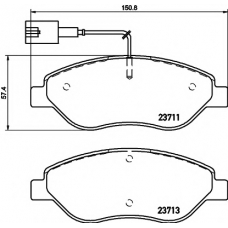 8DB 355 020-561 HELLA PAGID Комплект тормозных колодок, дисковый тормоз