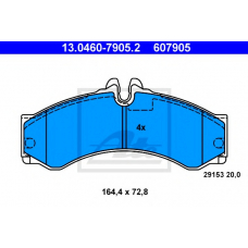 13.0460-7905.2 ATE Комплект тормозных колодок, дисковый тормоз