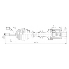 DRS6382.00 OPEN PARTS Приводной вал