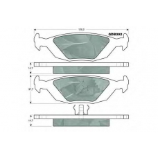 GDB392 TRW Комплект тормозных колодок, дисковый тормоз