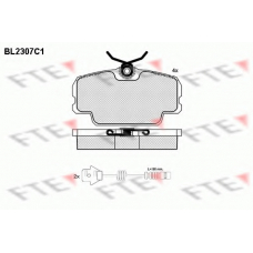 BL2307C1 FTE Комплект тормозных колодок, дисковый тормоз