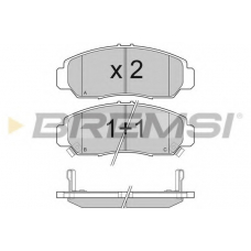 BP3059 BREMSI Комплект тормозных колодок, дисковый тормоз