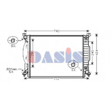 480043N AKS DASIS Радиатор, охлаждение двигателя