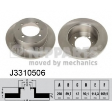 J3310506 NIPPARTS Тормозной диск