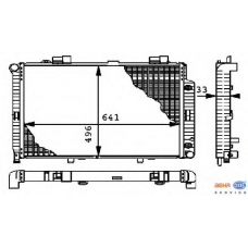 8MK 376 712-581 HELLA Радиатор, охлаждение двигателя