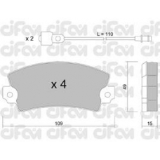 822-005-4 CIFAM Комплект тормозных колодок, дисковый тормоз