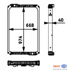 8MK 376 722-021 HELLA Радиатор, охлаждение двигателя