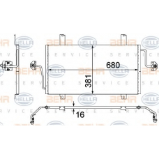 8FC 351 306-531 HELLA Конденсатор, кондиционер