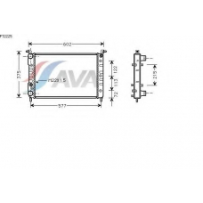 FT2225 AVA Радиатор, охлаждение двигателя
