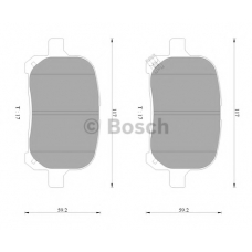 0 986 AB2 326 BOSCH Комплект тормозных колодок, дисковый тормоз