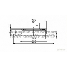 H038-04 ASHUKI Тормозной диск