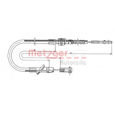 18.600 METZGER Трос, управление сцеплением