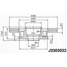 J3303032 NIPPARTS Тормозной диск