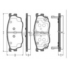 0 986 TB2 384 BOSCH Комплект тормозных колодок, дисковый тормоз