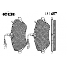 181657 ICER Комплект тормозных колодок, дисковый тормоз