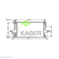 31-1163 KAGER Радиатор, охлаждение двигателя