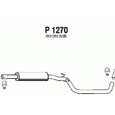 P1270 FENNO Средний глушитель выхлопных газов