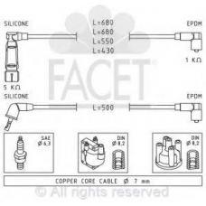 4.8647 FACET Ккомплект проводов зажигания