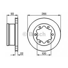 0 986 479 B38 BOSCH Тормозной диск