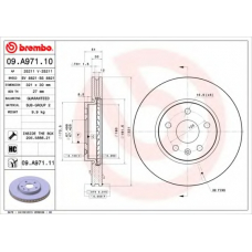 09.A971.10 BREMBO Тормозной диск