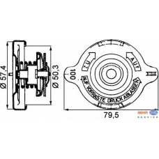 8MY 376 742-181 HELLA Крышка, резервуар охлаждающей жидкости