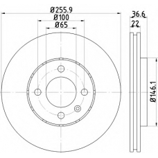 8DD 355 118-261 HELLA Тормозной диск