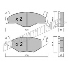 047.2 TRUSTING Комплект тормозных колодок, дисковый тормоз