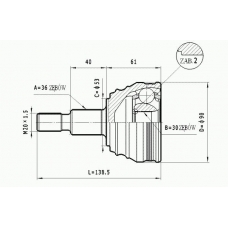 C.281 STATIM Шарнирный комплект, приводной вал