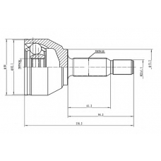 AW1510866 AYWIPARTS Шарнирный комплект, приводной вал