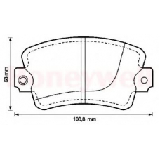 571246B BENDIX Комплект тормозных колодок, дисковый тормоз