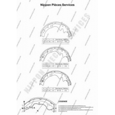 N350N36 NPS Комплект тормозных колодок